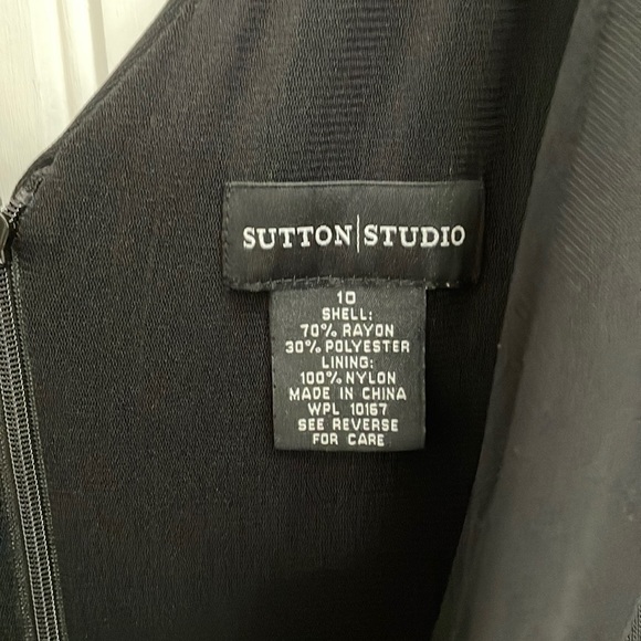 🎉Sutton Studio black twist front midi dress. 10 - Picture 5 of 6